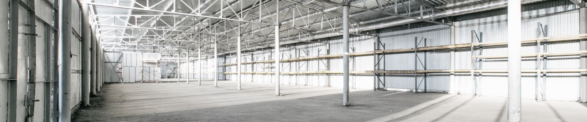 Interior of empty warehouse