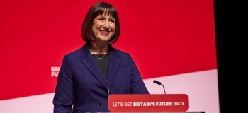 Liverpool, United Kingdom   October 09 2023 Labour Party Conference  The Shadow Chancellor of the Exchequer, Rachel Reeves announcing the Labour party's financial manifesto for the General Election 