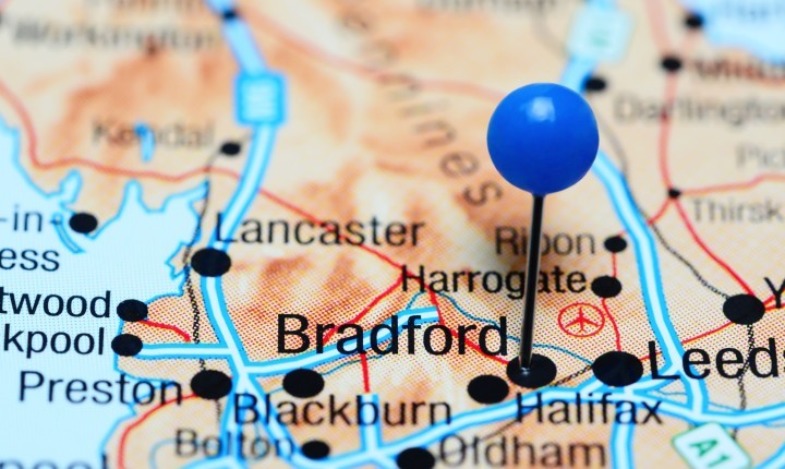 Bradford on map