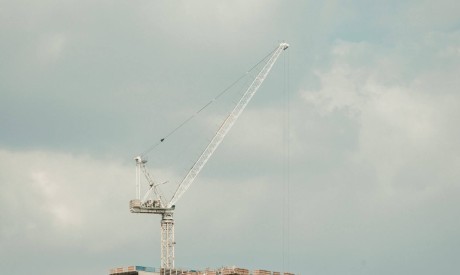 highrise construction building crane scaled